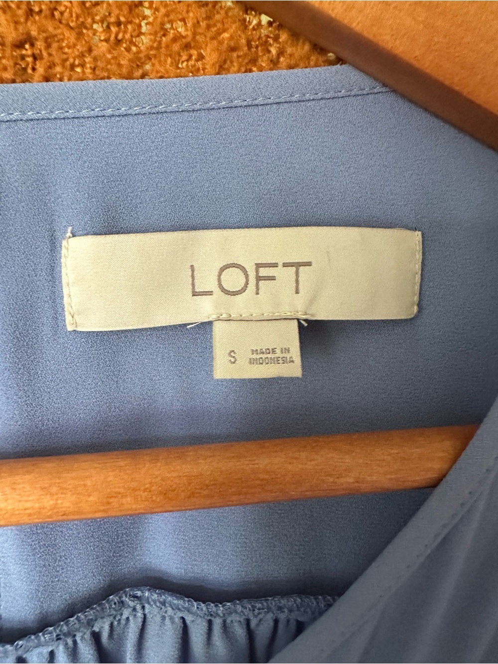 Light Blue Ruffle Long-Sleeve Blouse - Picture 3 of 4
